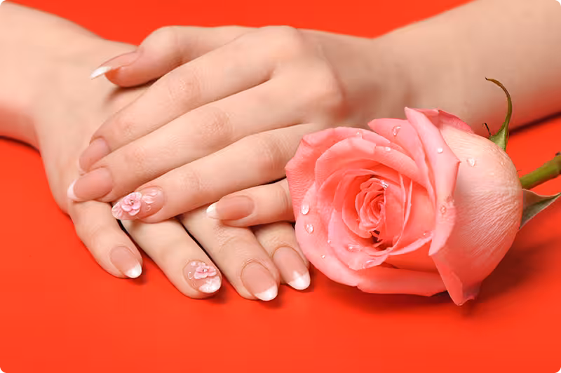 Beautiful hands with stylish nail art